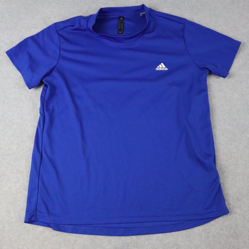 Adidas Shirt Boys Youth Large 16-18 Primegreen AeroReady Activewear Short Sleeve
